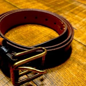 Vintage Authentic Hermes Blue Leather Belt Mens 34